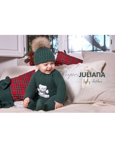 Juliana Bebés Gorro Verde Musgo
