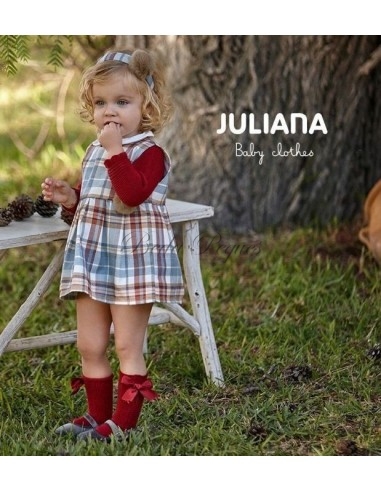 Juliana Bebés colección Cuadros Rioja Vestido + Jersey