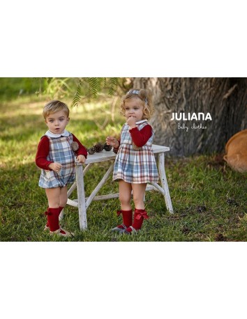 Juliana Bebés colección Cuadros Rioja Vestido + Jersey 2