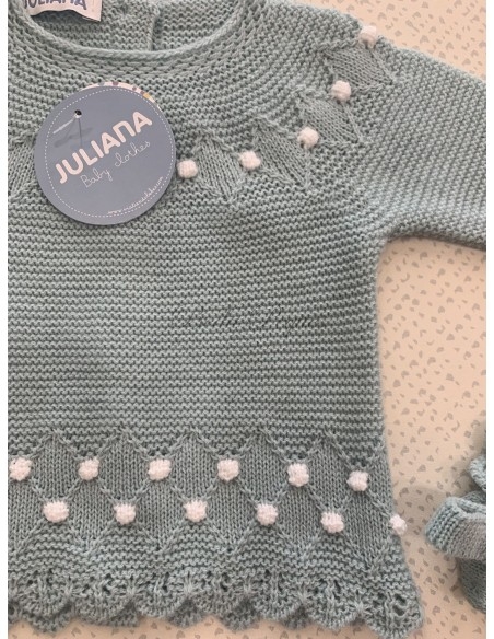 Juliana Bebés Conjunto Polainas + Capota Verde Agua