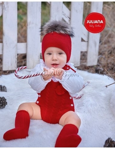 Juliana Bebés Peto + Camisa Rojo