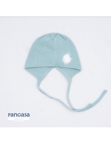 Pangasa capota estrella pompón color verde empolvado