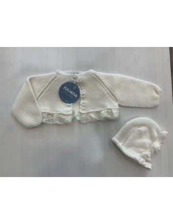 Juliana Bebés Chaqueta con capota Beige
