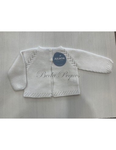 Juliana Bebés Chaqueta Niño Blanca