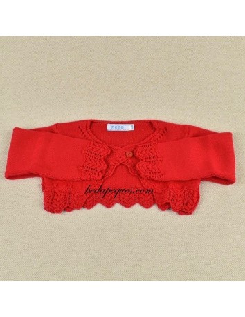 Chaqueta Bolero Roja Hilo