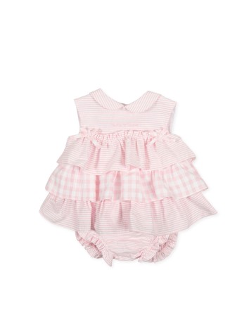 Tutto Piccolo Vestido con Braguitas rosa Vichy
