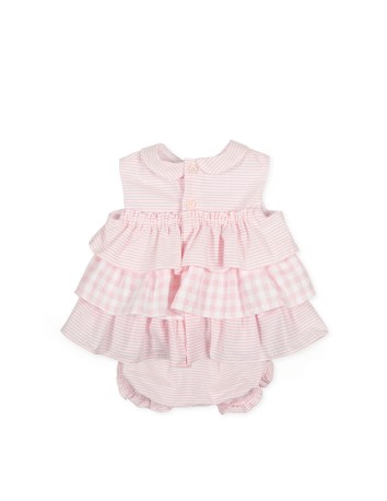 Tutto Piccolo Vestido con Braguitas rosa Vichy 2