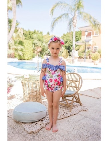 Dolce Petit, Bañador de Bebé Estampado Rosa y...