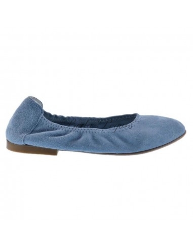 Guxs Zapato ​Bailarina Ante Azul Jeans