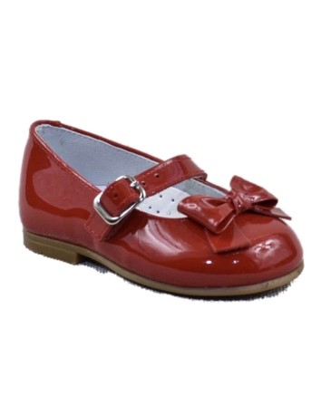 Guxs Francesita Lazo Piel Charol Rojo