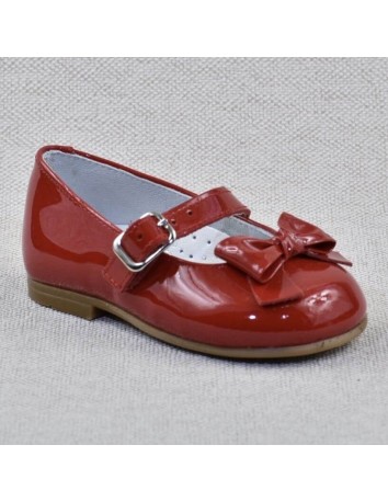 Guxs Francesita Lazo Piel Charol Rojo 2