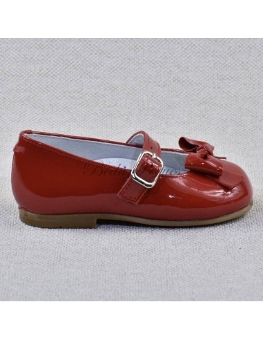 Guxs Francesita Lazo Piel Charol Rojo