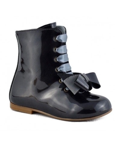 Guxs Bota Pascuala Niña en Piel Charol Gris...