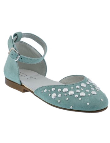 Guxs Zapato Gilda Perlas Verde Mint