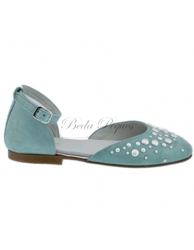 Guxs Zapato Gilda Perlas Verde Mint