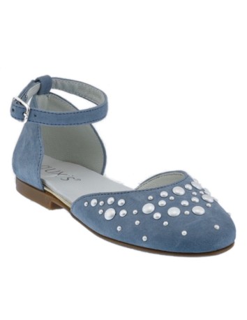 Guxs Zapato Gilda Perlas Azul Jeans
