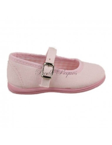 Merceditas Lona Rosa con Hebilla