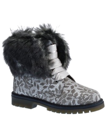 Guxs Bota Flores Gris 2