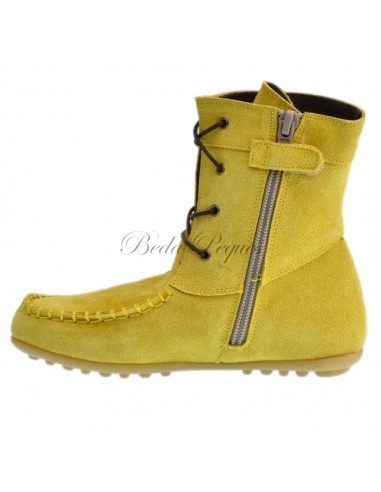 Bota Mohicana de Piel con Borla Lateral en...