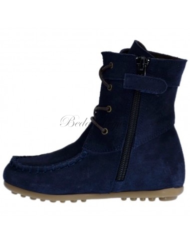 Bota Mohicana de Piel con Borla Lateral en...