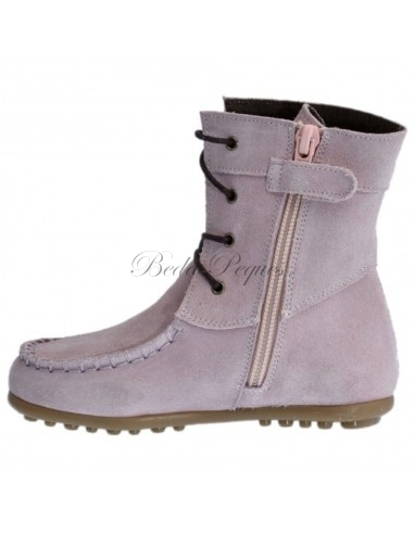 Bota Mohicana de Piel con Borla Lateral en...