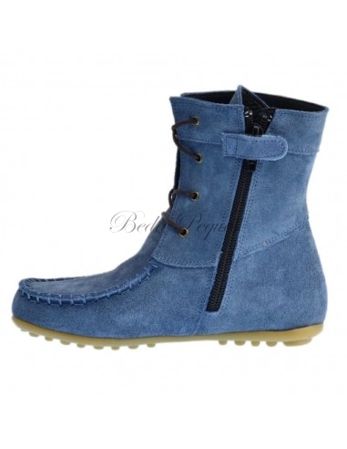 Bota Mohicana de Piel con Borla Lateral en...