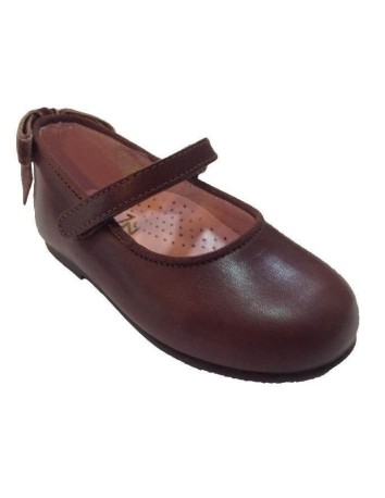 Zapato Mercedes, con lazo trasero Chocolate