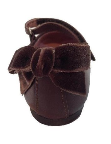 Zapato Mercedes, con lazo trasero Chocolate 2