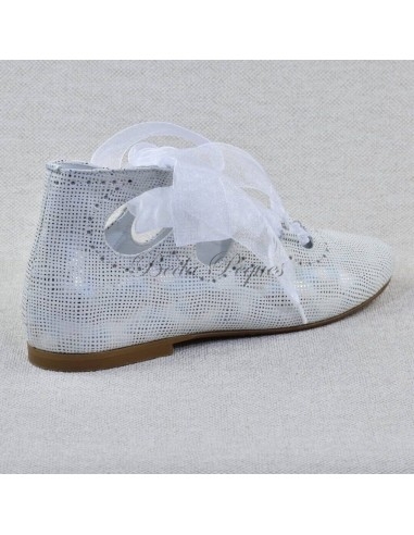Guxs Zapato Ceremonia Piel Reflejos Blanco con...