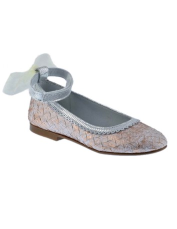 Guxs Zapato Pulsera Nude y Plata