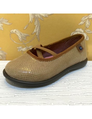 Zapato Merceditas Niña Camel 2
