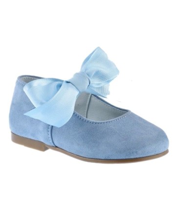 Guxs Merceditas Ante Azul Jeans Lazo