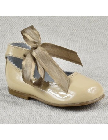 Guxs Zapato Salón Camel Pulsera Piel Charol