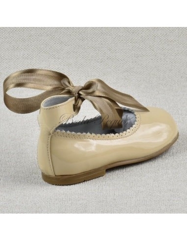 Guxs Zapato Salón Camel Pulsera Piel Charol