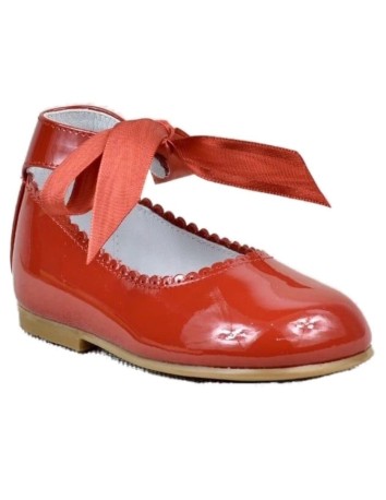 Guxs Zapato Salón Rojo Pulsera Piel Charol