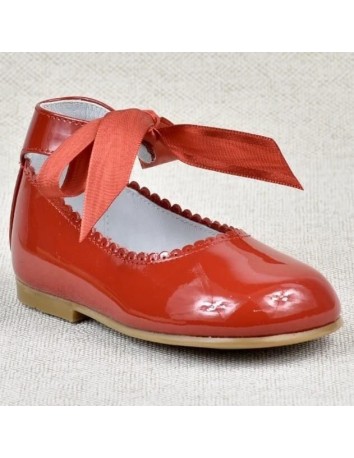 Guxs Zapato Salón Rojo Pulsera Piel Charol 2