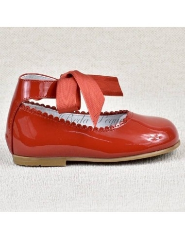 Guxs Zapato Salón Rojo Pulsera Piel Charol