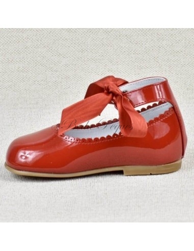Guxs Zapato Salón Rojo Pulsera Piel Charol