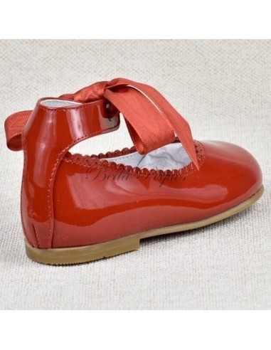 Guxs Zapato Salón Rojo Pulsera Piel Charol