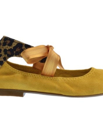 Guxs Zapato Pulsera Piel Ante Mostaza y Leopardo 2