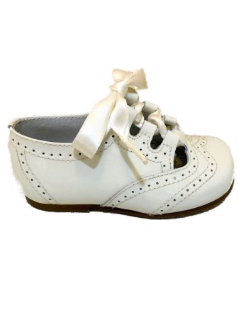Guxs Zapato Inglés, Piel Charol color Beig