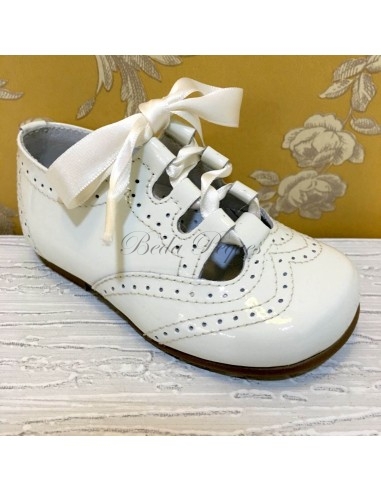 Guxs Zapato Inglés, Piel Charol color Beig
