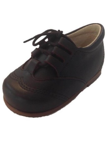 Guxs Zapato Inglés, Piel color Marrón Chocolate