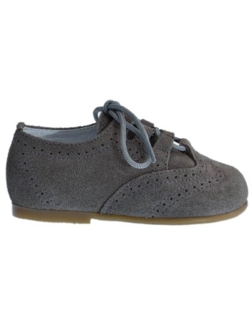 Guxs Zapato inglés piel serraje Gris