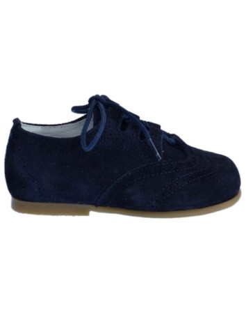 Guxs Zapato inglés piel serraje Marino