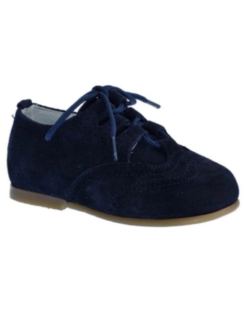 Guxs Zapato inglés piel serraje Marino 2