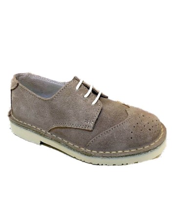 Guxs Blucher Piel Serraje Gris