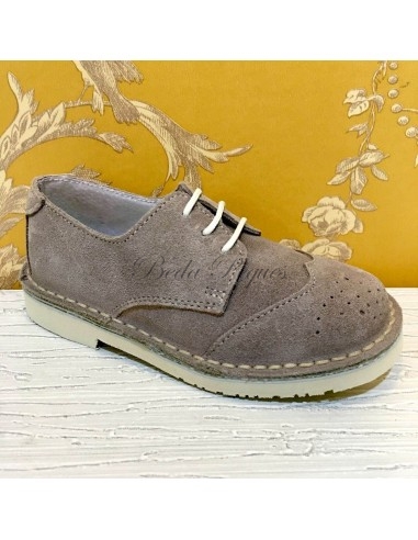 Guxs Blucher Piel Serraje Gris