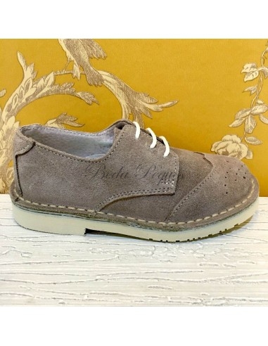 Guxs Blucher Piel Serraje Gris