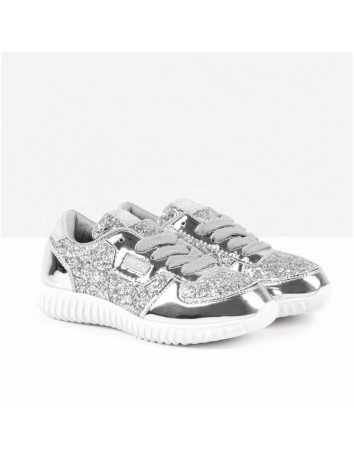 Deportiva Glitter Plata